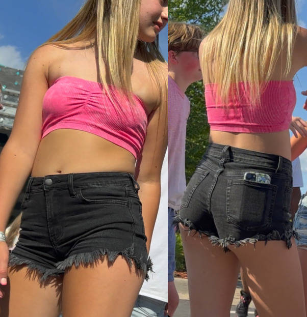 Epic JB Teen Ass In Shorts Awesome Body