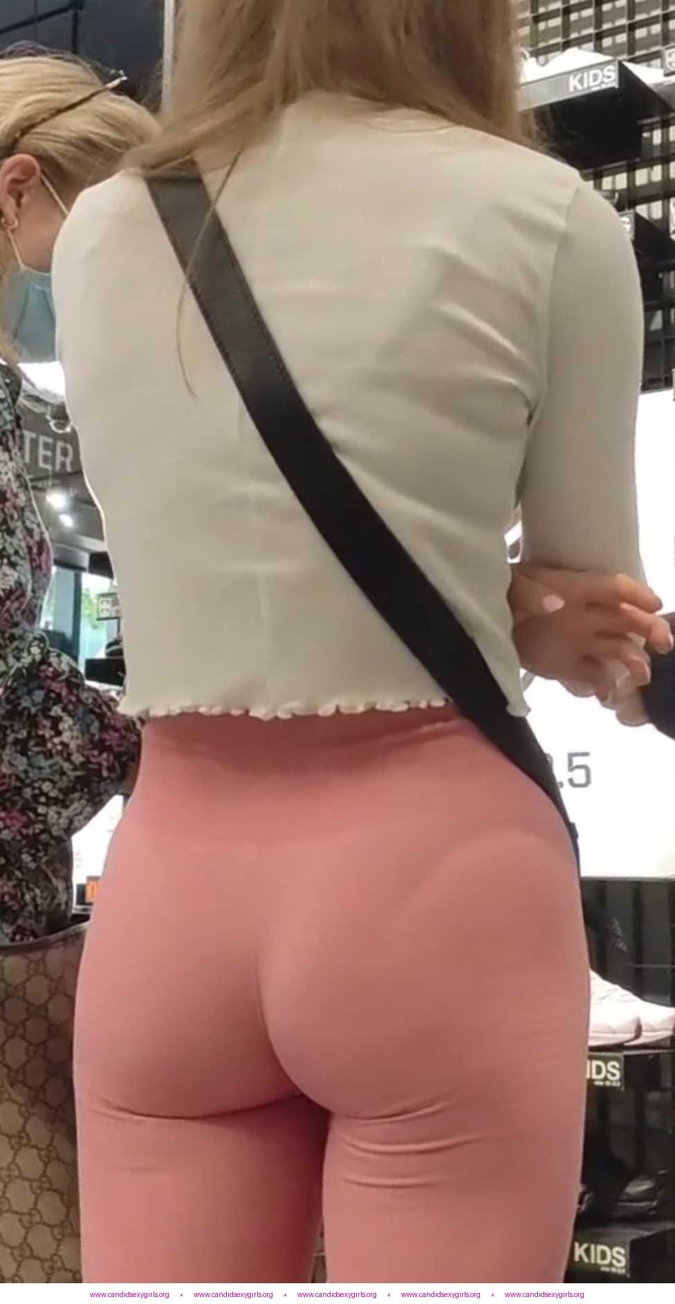 Pink Leggings Girl Gorgeous Ass Part1