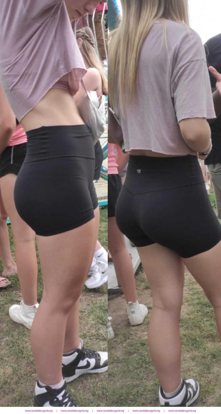 Slim Body Teen In Black Shorts