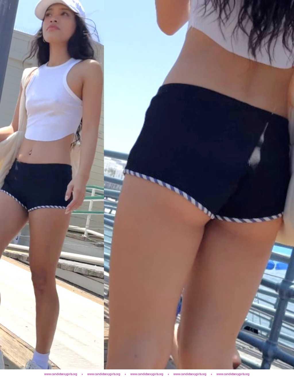 Slim Braless Teen In Shorts Creepshot