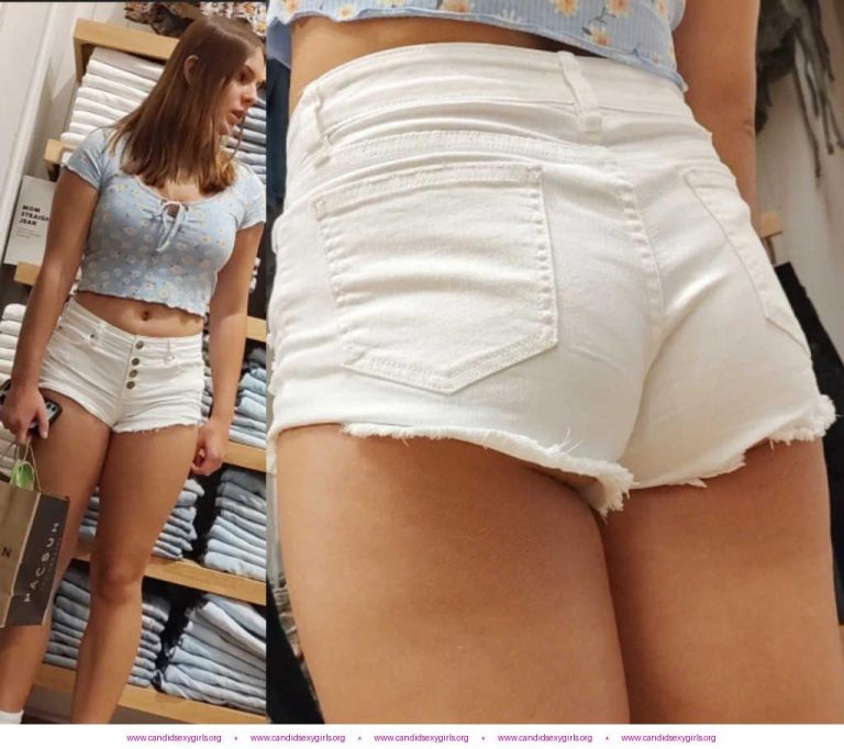 White Shorts Candid Teen Goddess