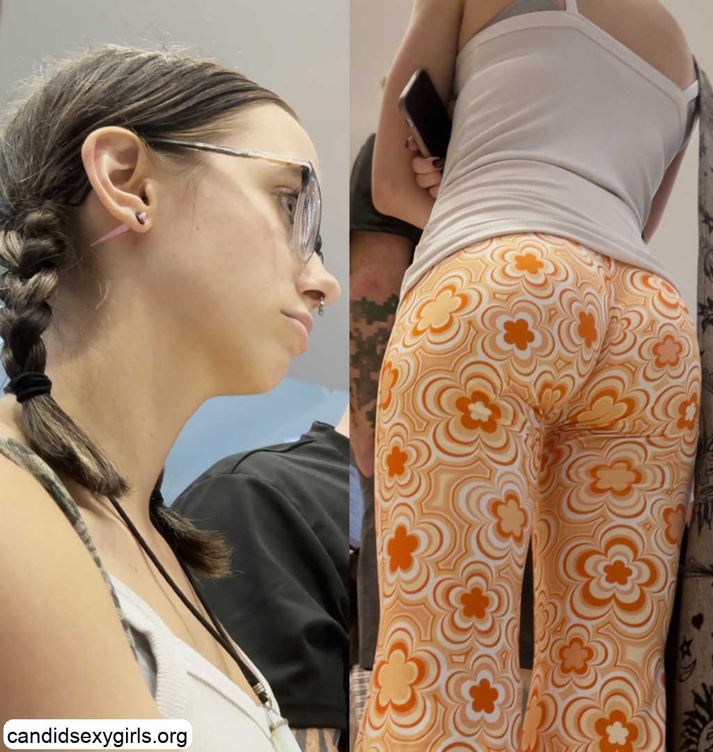 Cute Teen Ass In Orange Leggings