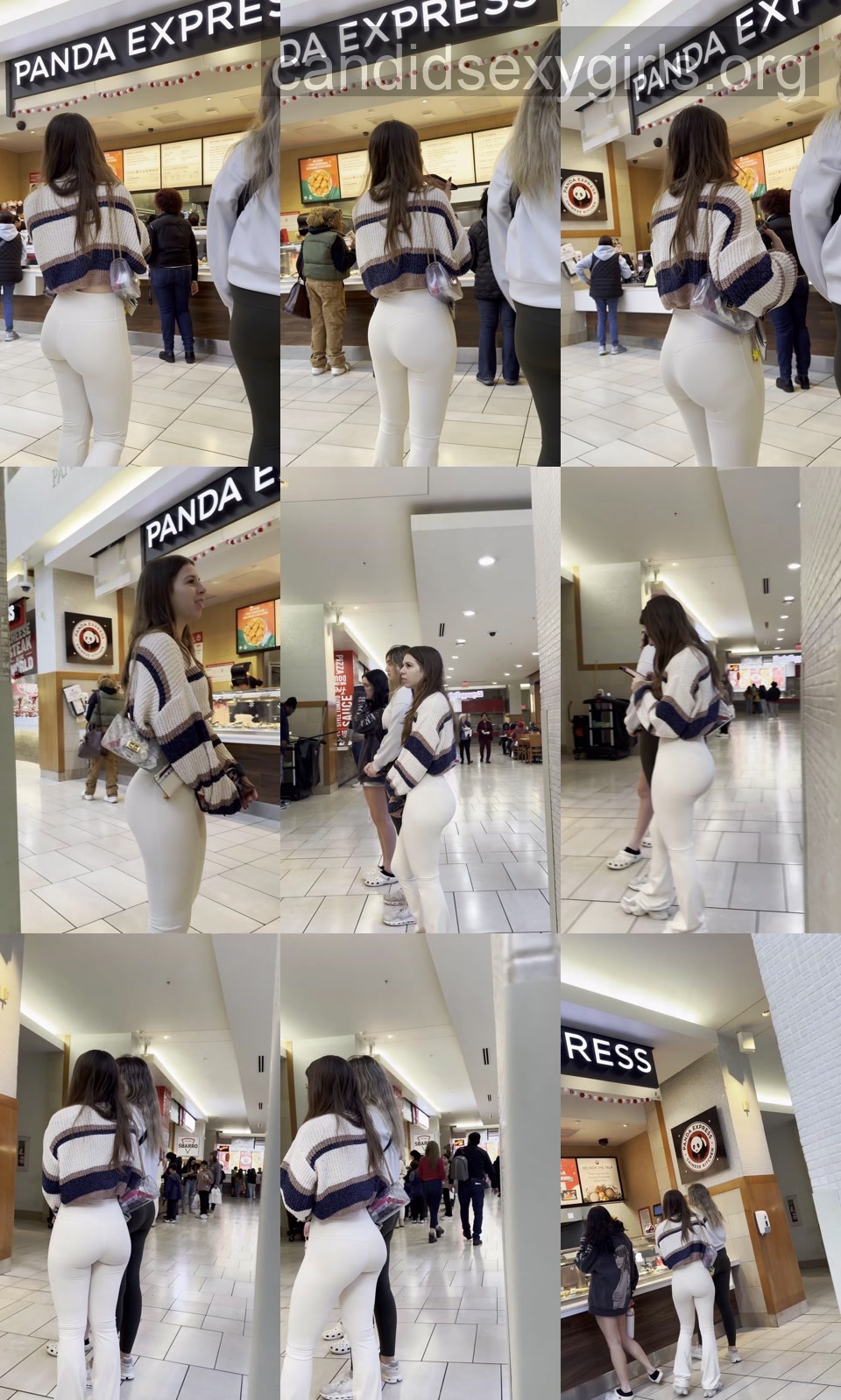 Gorgeous Ass In Cream Leggings Creepshot preview