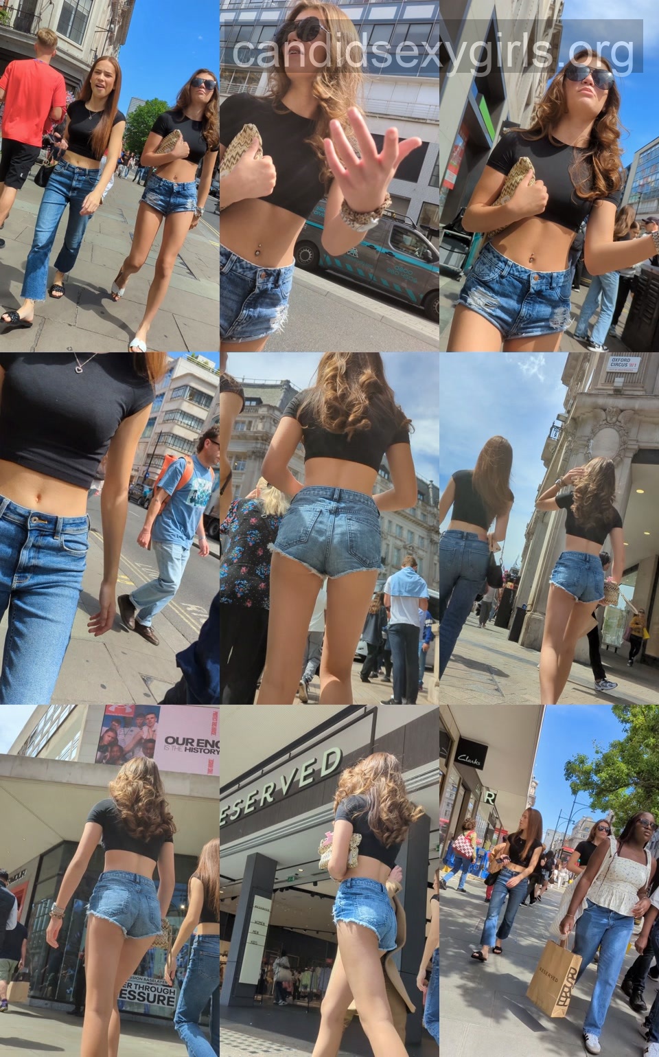 Skinny Body Teen In Denim Shorts Sexy Ass Creepshot preview
