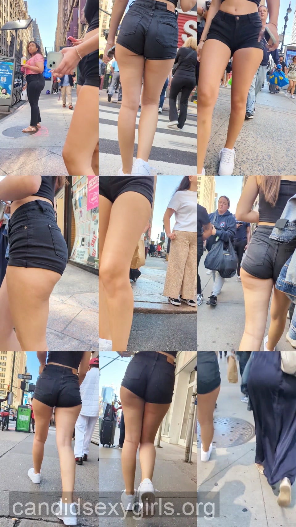 Slim Body Girl In Black Shorts preview